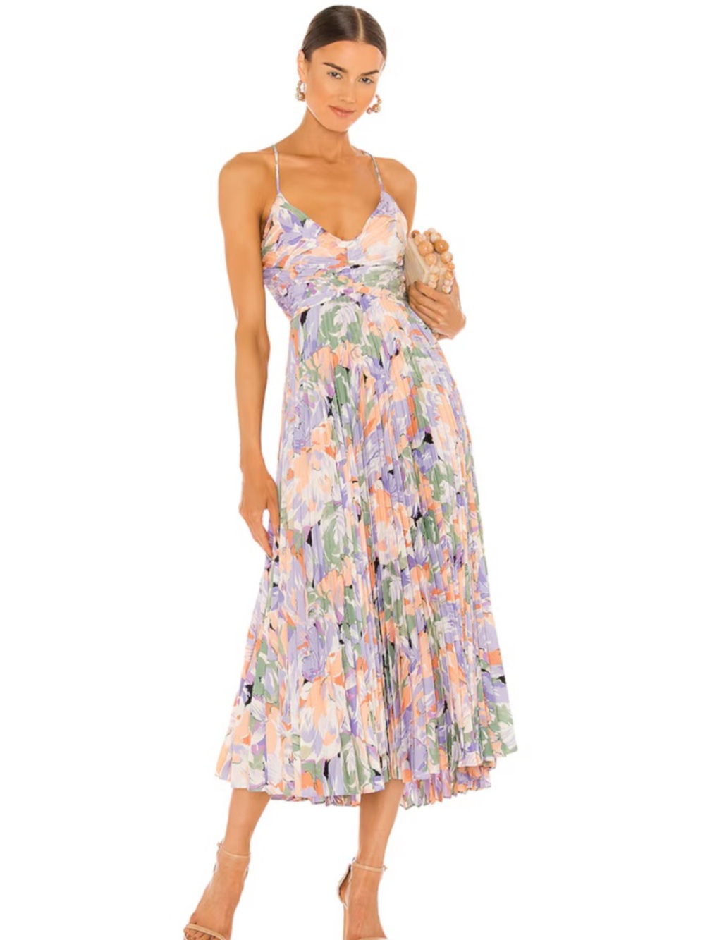 ASTR Blythe Dress in Coral Multi